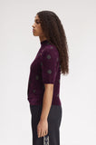 Fred Perry Amy Winehouse Plum Polka Dot Knitted Top