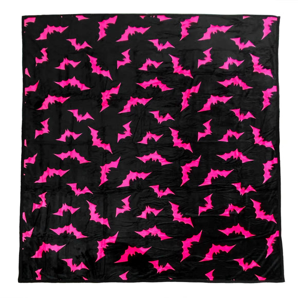 Full Size Pink Bats Blanket