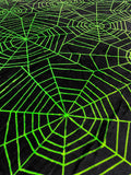 Green Full Size Spider Web Blanket