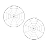 Spiderweb Hoop Earrings Silver