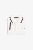 My First Fred Perry Shirt White / Burnt Red / Navy