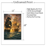 Sea Battle Art Print