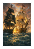 Sea Battle Art Print