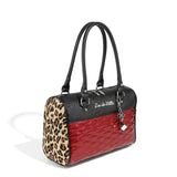 Red Sparkle & Leopard Atomic Tote Medium