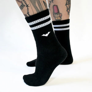 Bat Embroidered Athletic Socks