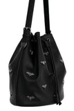 Bat Studded Bucket Bag