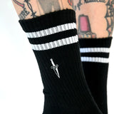 Dagger Embroidered Athletic Socks