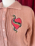 Venomous Love Collared Cropped Sweater