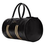 Black Refined Webbing Barrel Bag