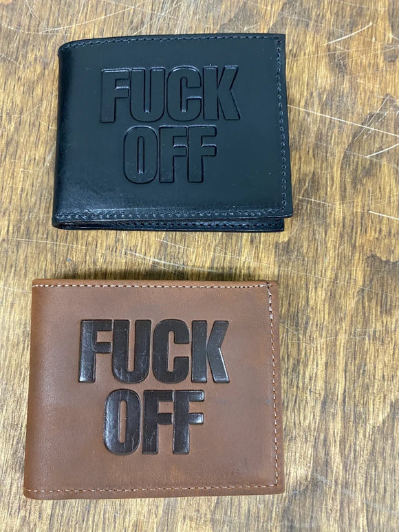 Leather F*ck Off Wallet (Multiple Colors)