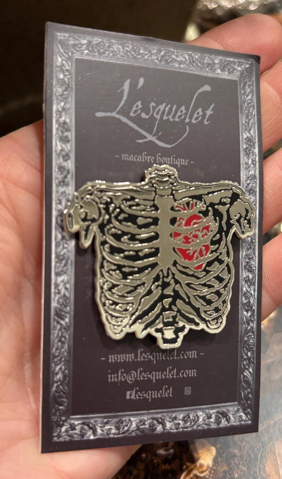 Caged Heart Enamel Pin