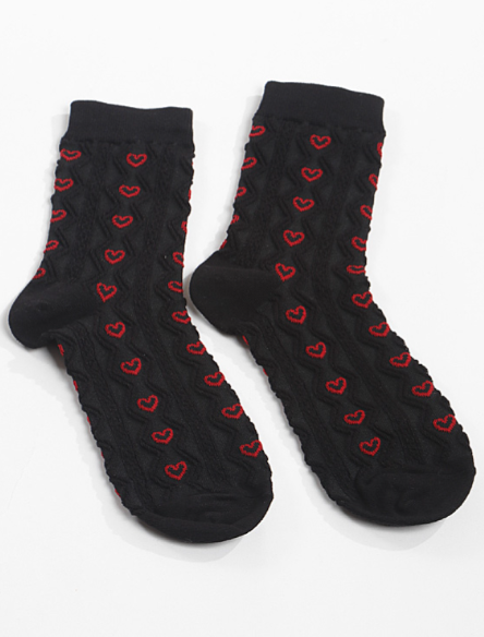 Heart Knit Socks