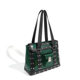Black and Green Sparkle Weekender Tote Medium