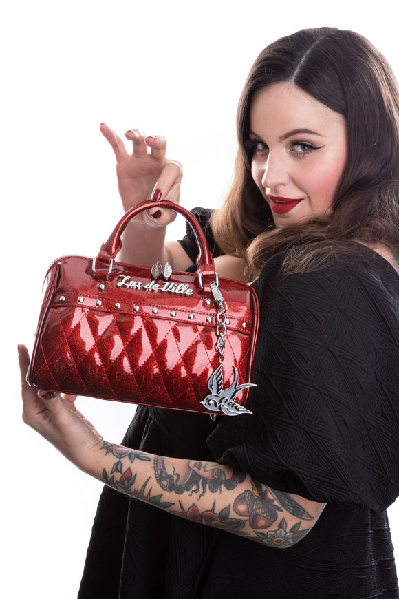 Lux De Ville Sin City motor tote sparkle red *Discontinued*