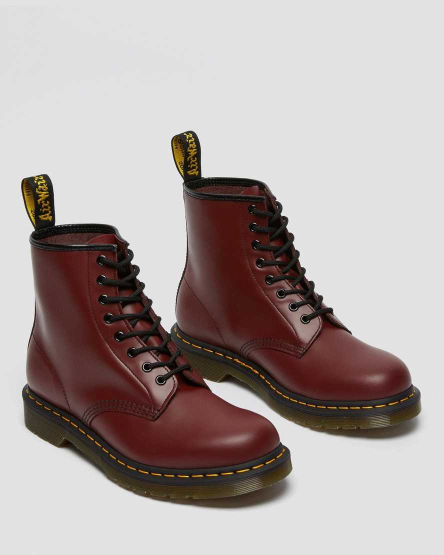 Dr Martens 1460 Boots Mens 9 Cherry Red Leather Moto Combat 8-Eye‎ England Dr Martens 1460 Boots Mens 9 Cherry Red Leather Moto Combat  main image 3