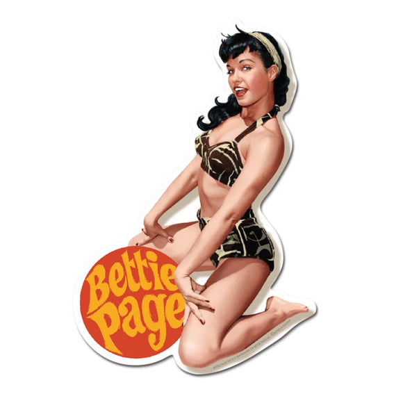 Bettie Page Beach Bettie Vinyl Sticker