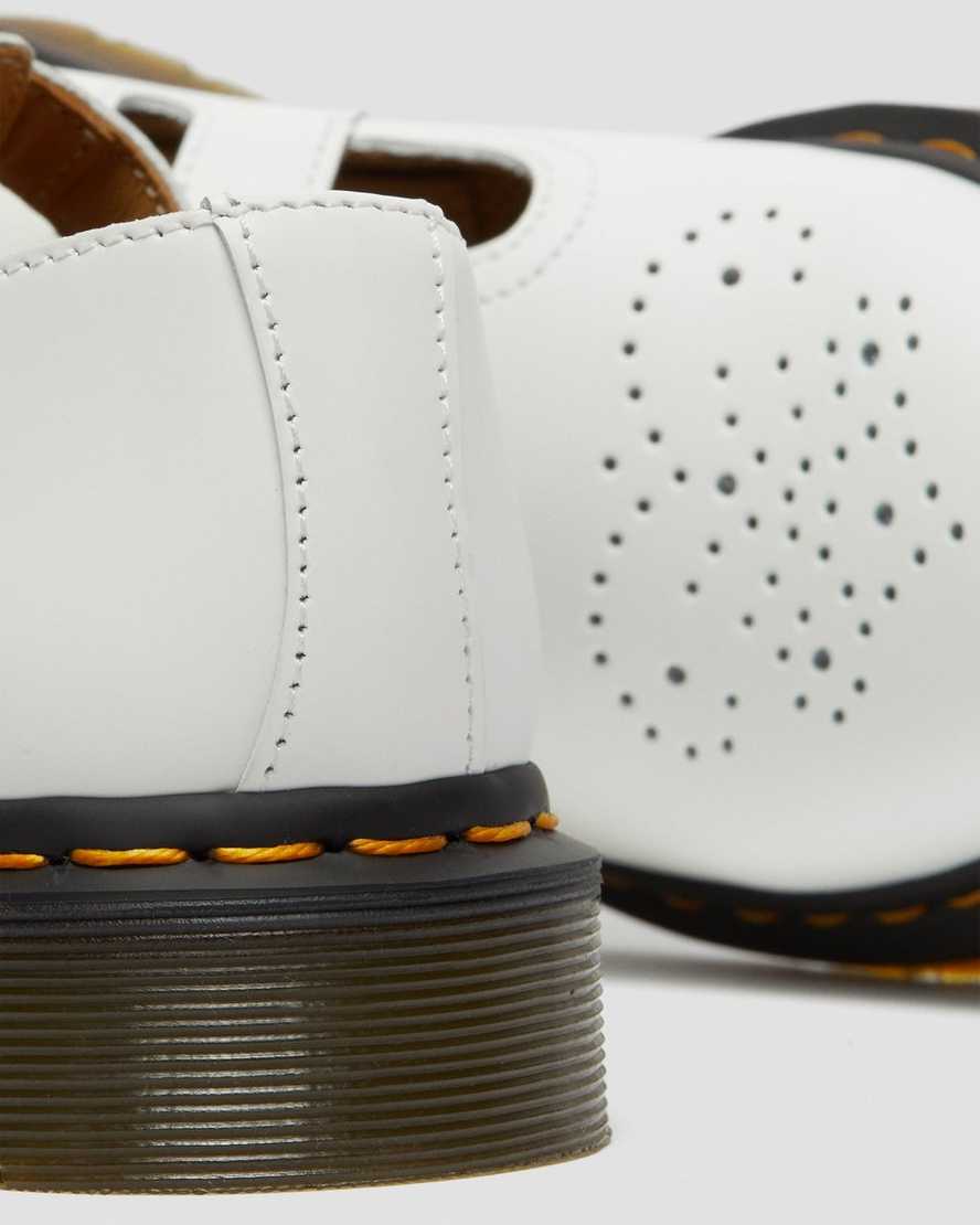 8065 Mary Jane Smooth White Leather (Only Size 10 left!) – DeadRockers