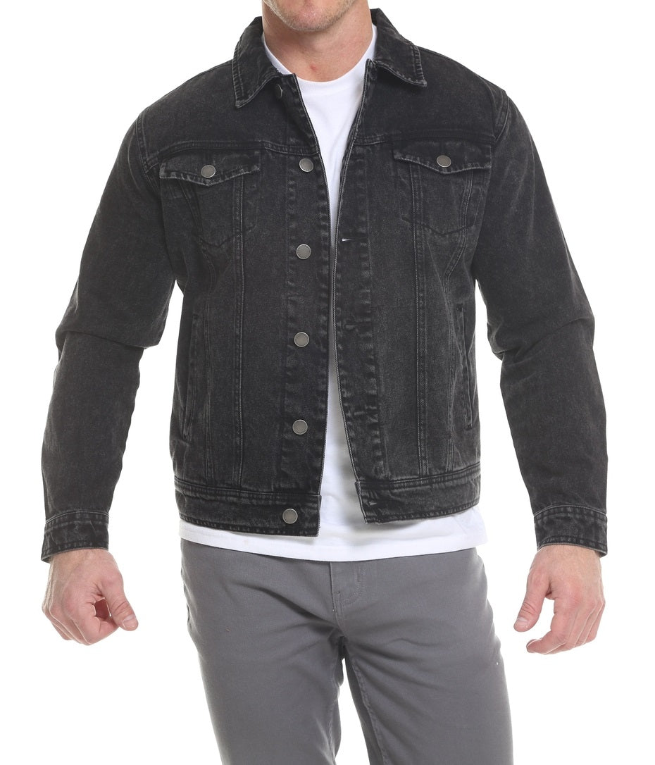 Vintage Wash Black Denim Jacket – DeadRockers