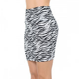Zebra Stretch Mini Skirt