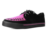 Black & Neon Pink Suede Sneaker