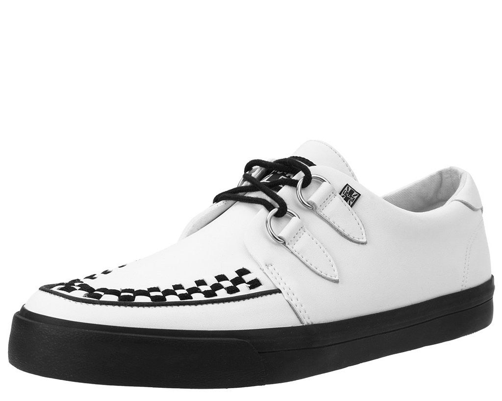 ラッキー White Leather D-Ring VLK Creeper Sneaker – DeadRockers
