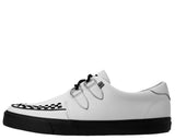 White Leather D-Ring VLK Creeper Sneaker - DeadRockers