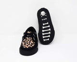 Black & Leopard Print Toddler Creeper Sneakers