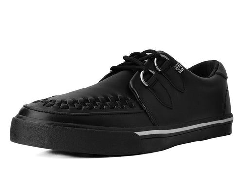 Black Leather D-Ring VLK Creeper Sneaker