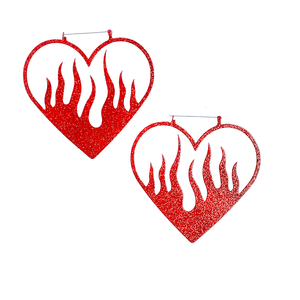 Heart of Fire Hoop Earrings