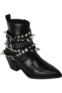 Spiked & Studded Buckle Callista Boots