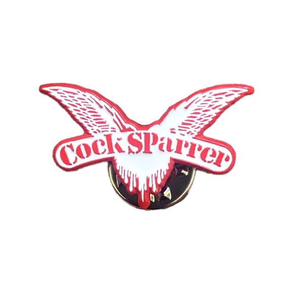 Cock Sparrer Red/White Logo Pin