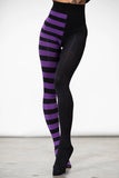 Black & Purple Striped Ella Tights