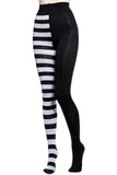 Black & White Striped Ella Tights