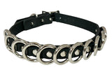 Raging Multi Ring Leather Choker