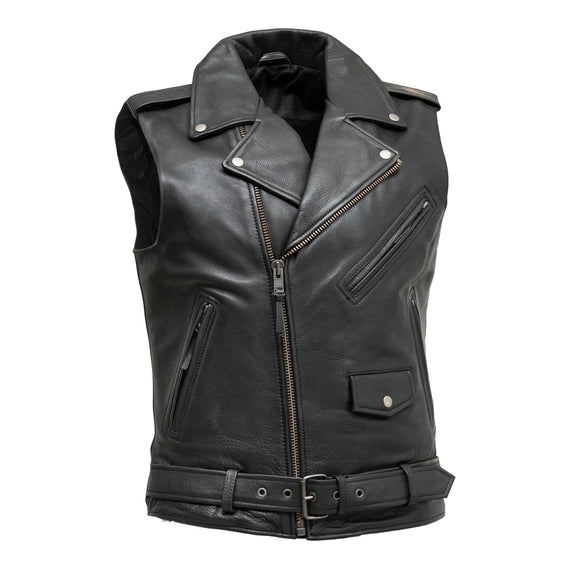 Rockin' Classic Leather Motorcyle Vest
