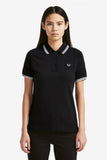 Fred Perry Womens Black / White Polo