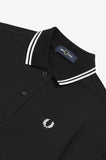 Fred Perry Womens Black / White Polo