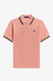 Fred Perry Polo Shirt Black / Pink Peach