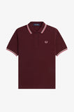 Fred Perry Polo Shirt Oxblood / Silky Peach / Bright Pink