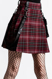 Gunner Pleated Skirt Blood Red Plaid (Only XXL left!)