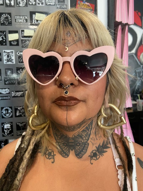 Baby Pink Heart Sunglasses