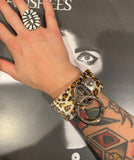 Leopard Bondage Ring Wristband