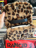 Meow Fuzzy Leopard Mini Purse