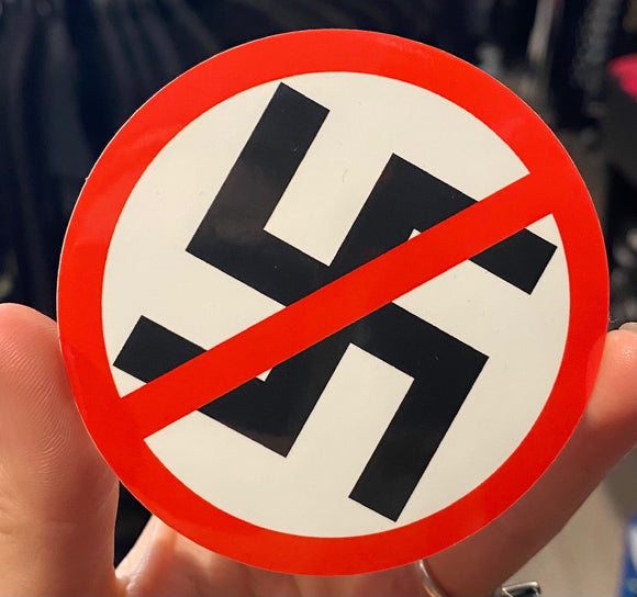 Anti Nazi Crossed Out Swastika Sticker