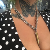 Brass Bullet Chain Necklace
