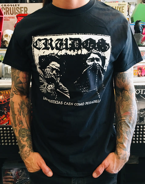 CRUDOS バンドTシャツ ブラック Mサイズ CRUDOS バンドTシャツ ブラック Mサイズ CRUDOS バンドTシャツ