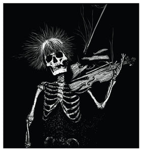 Violin Skeleton - In Death We Float Art Print