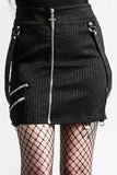Katy Coffin Pinstriped Mini Skirt