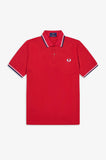 Fred Perry Polo Salsa / White / Blue