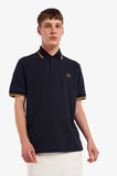 Fred Perry Polo Navy Blue / Golden Hour